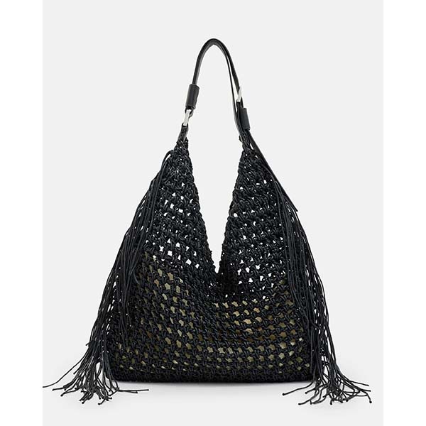 Allsaints Australia Womens Sabine Crochet Bag Black AU85-715